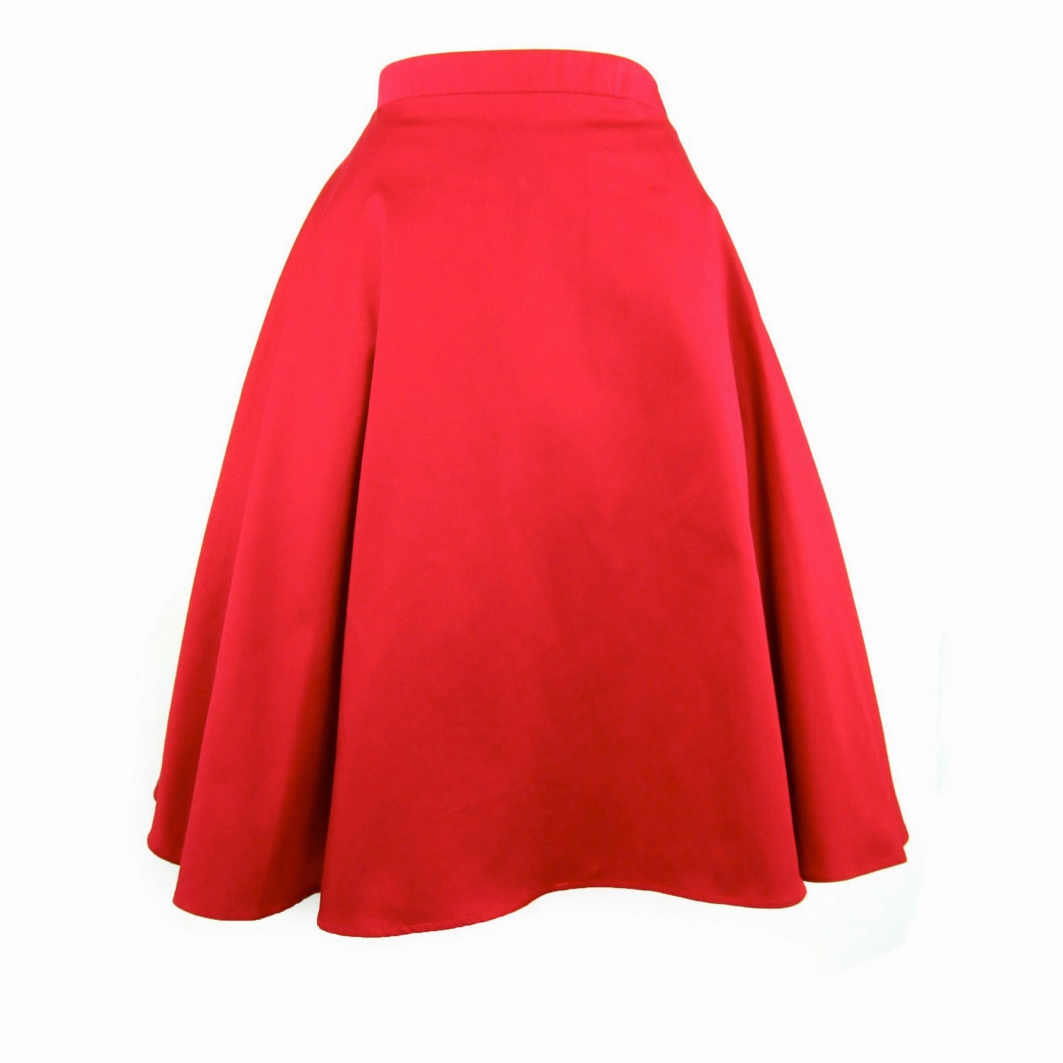 Rockabilly Red Full  Circle  Skirt #FS-R536 Heat Dissipating Fabric Modern Design