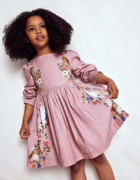 Madeline Long Sleeve Dress-Formica Pink Horses Lounge Fit Classic A-line design