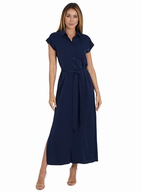 Silky Silhouette Maggie Dress Navy