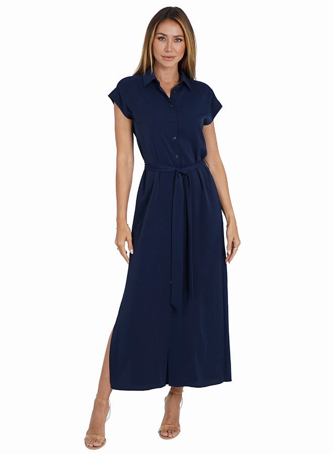 Flowy Cut Maggie Dress Navy