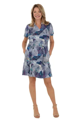 Maida Ruffle Neck Short Sleeve Dress Soft Contour