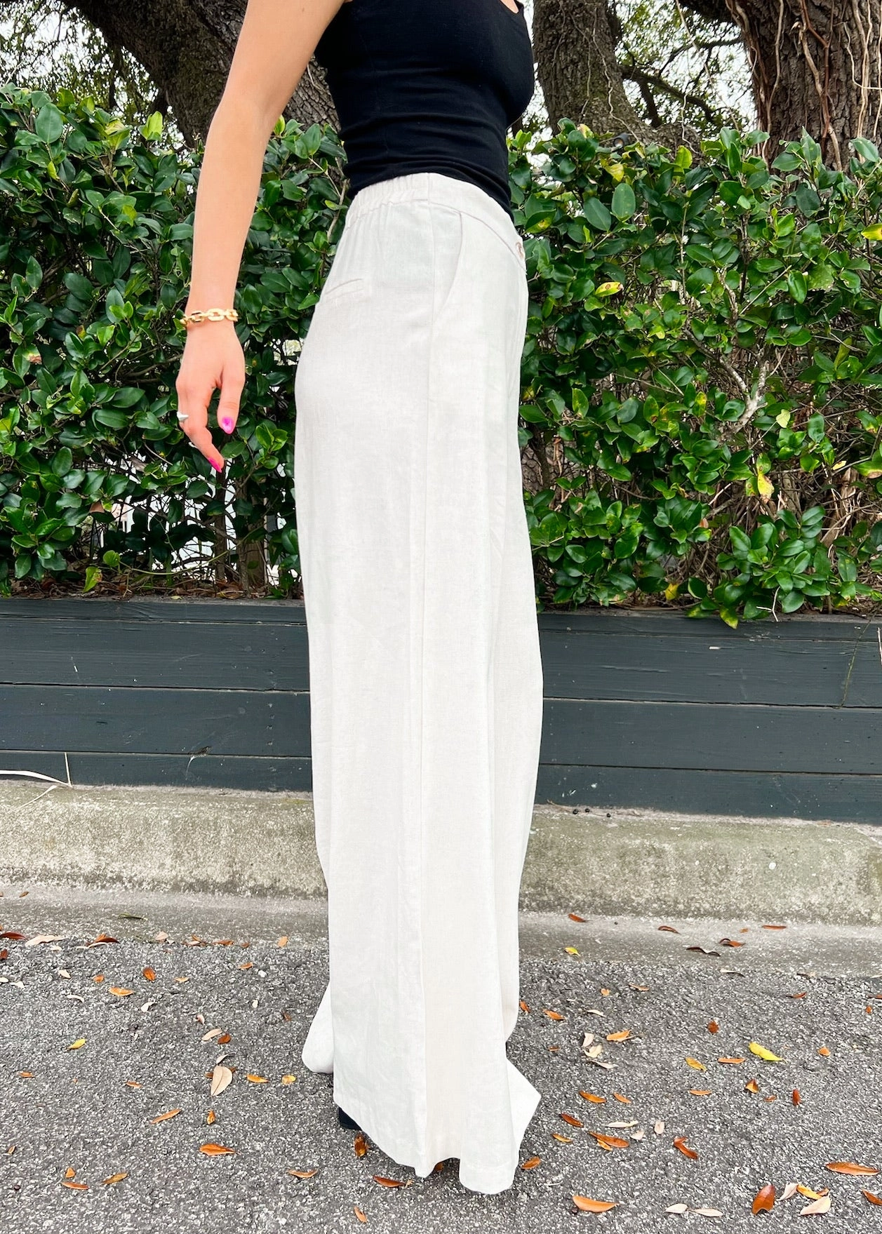 MAISIE WIDE-LEG PANTS Comfy Waist
