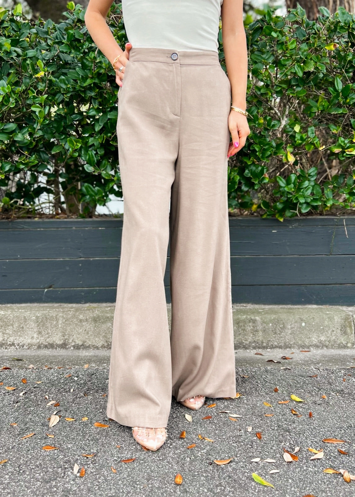 MAISIE WIDE-LEG PANTS Sport Ready Lightweight Weave
