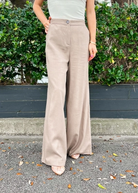 MAISIE WIDE-LEG PANTS Sport Ready Lightweight Weave