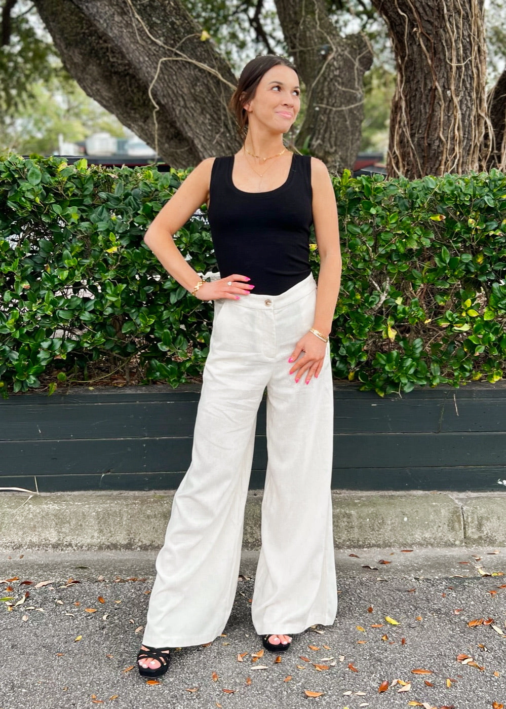Casual Layer Fit Everyday Must-have MAISIE WIDE-LEG PANTS