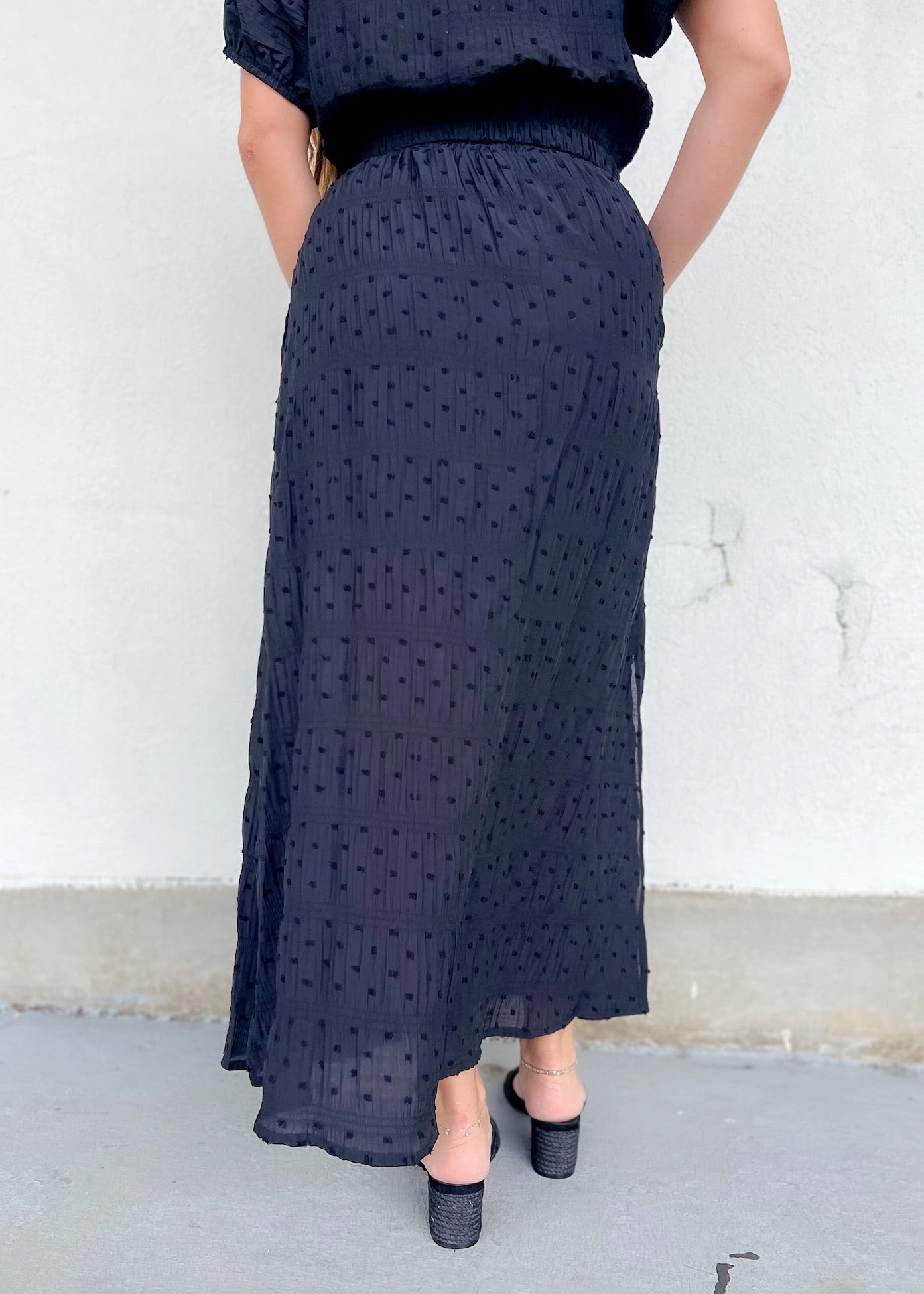 Heritage Inspired Red Carpet Look MALIA TEXTURED MIDI SKIRT