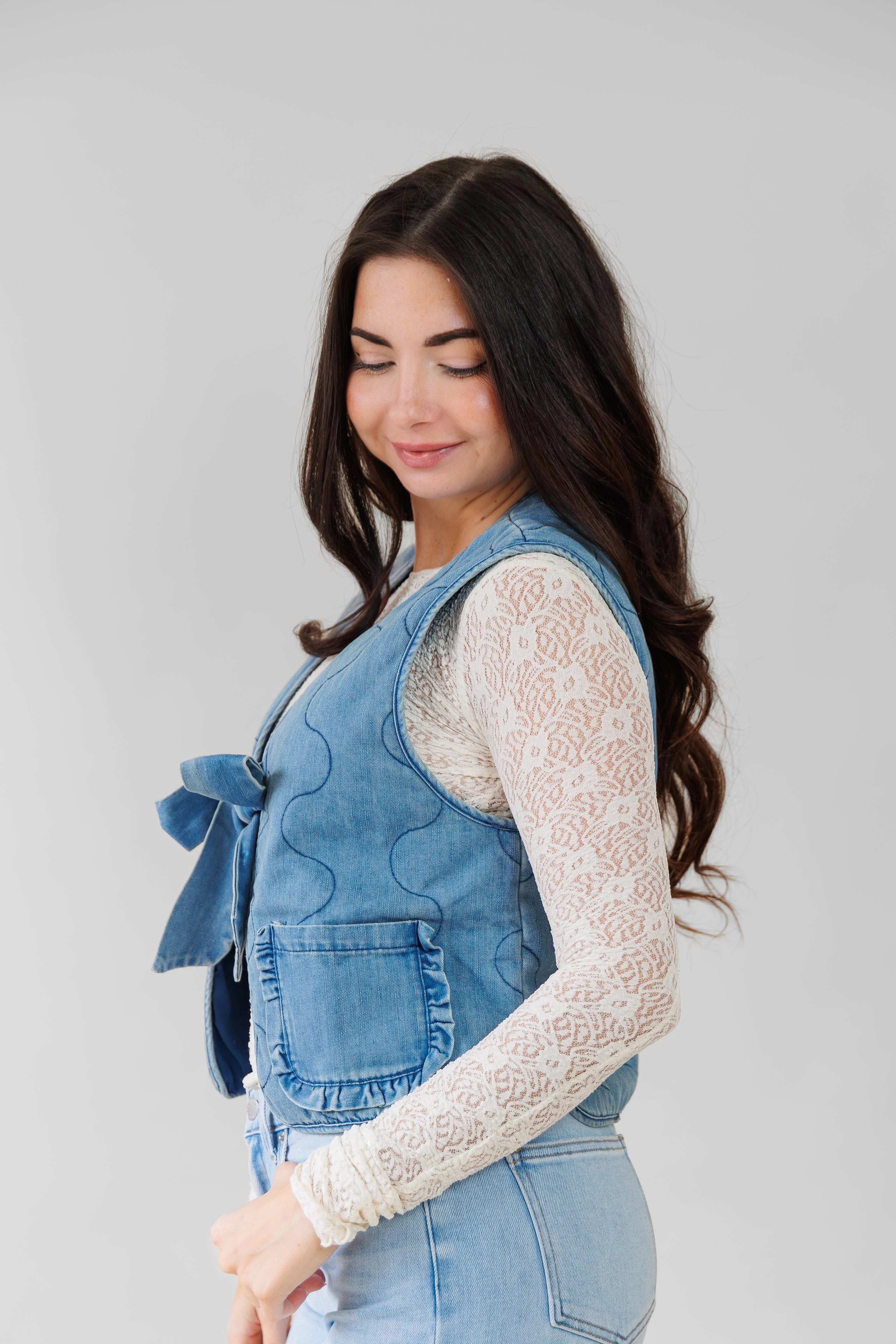 MARGOT DENIM VEST True Fit