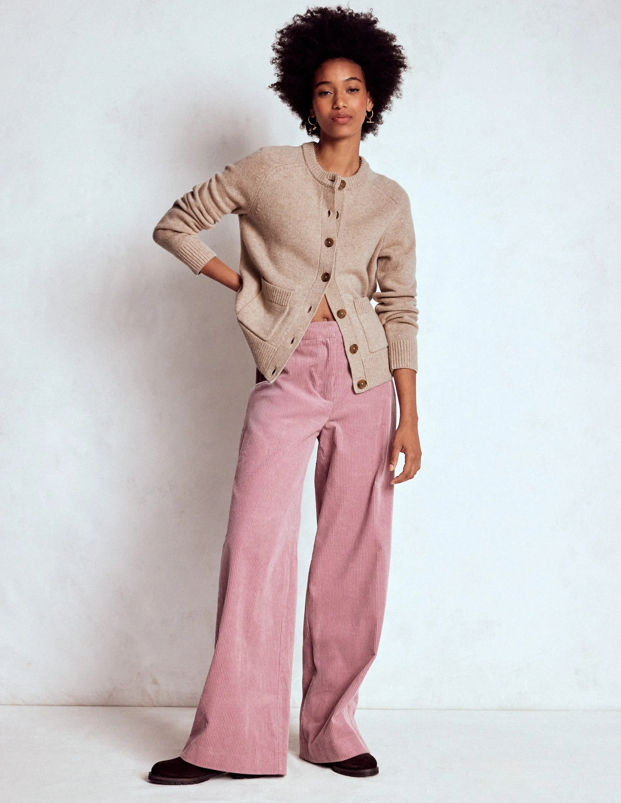 Marion Merino Cardigan-Linen Odor Control Technology Weekend Comfort