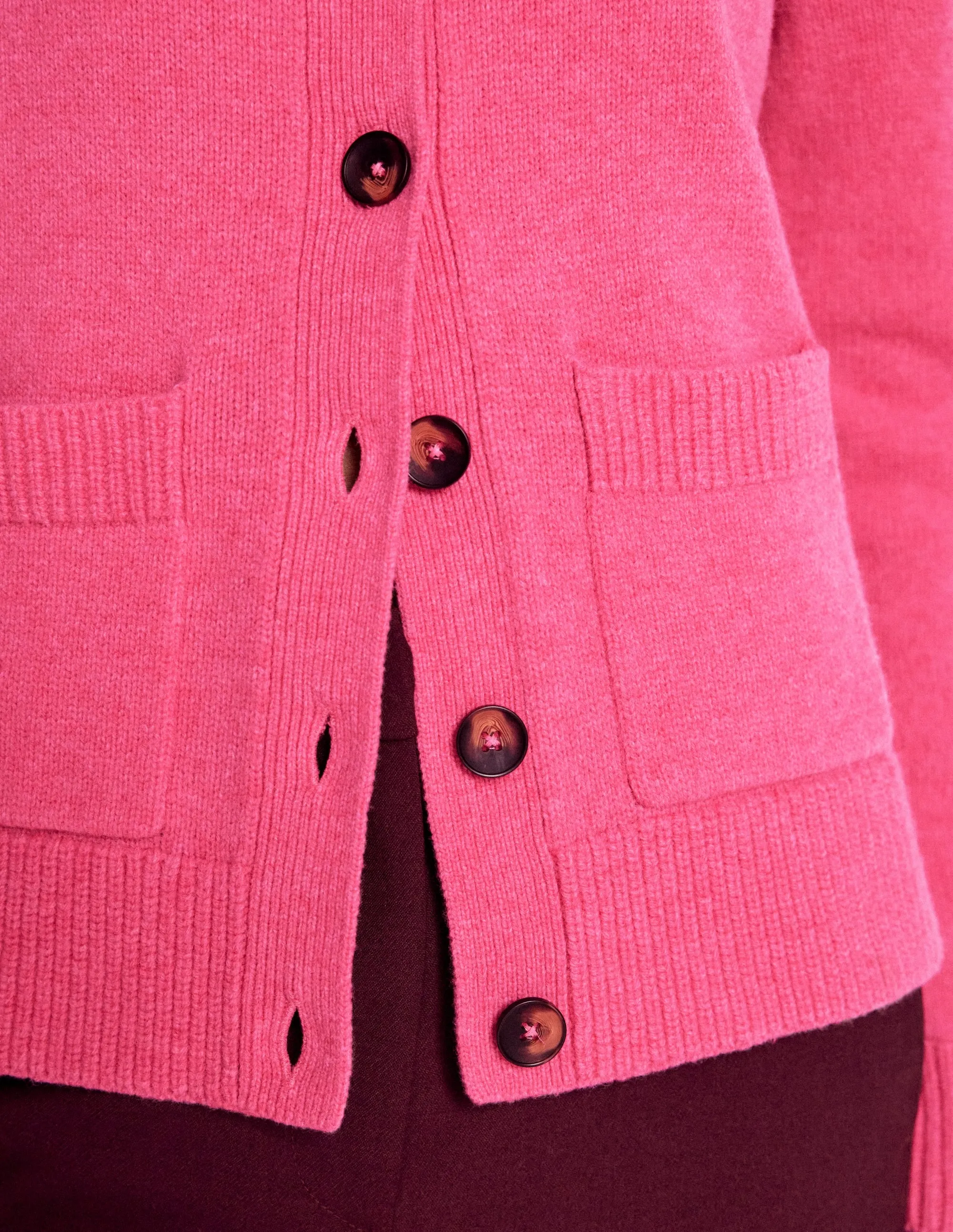 Circular Knit Sustainability Guide Marion Merino Cardigan-Rose Pink