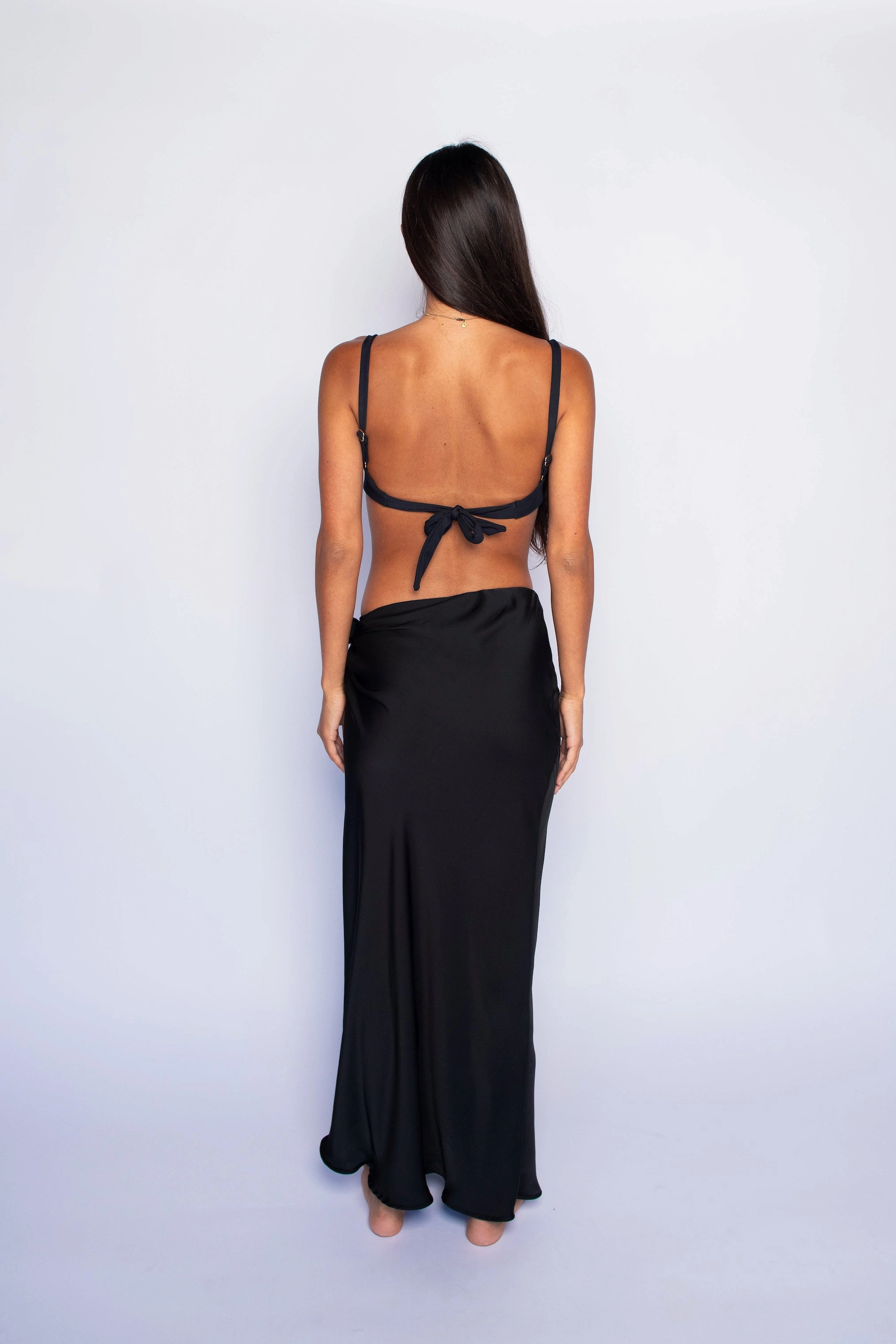 Marissa Skirt Satin - Black Easy Combo