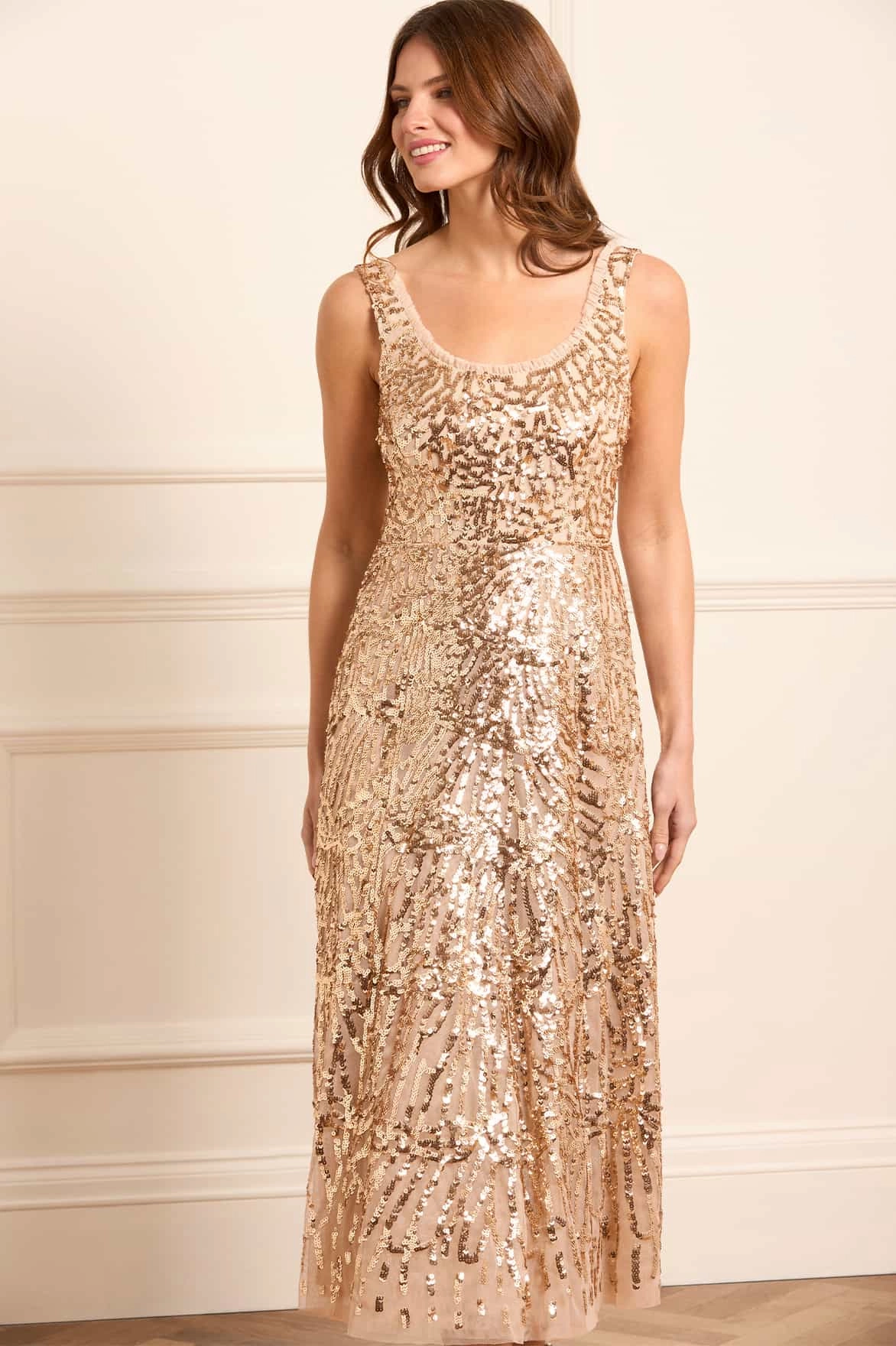 Light And Airy Marquet Scoop Neck Ballerina Dress