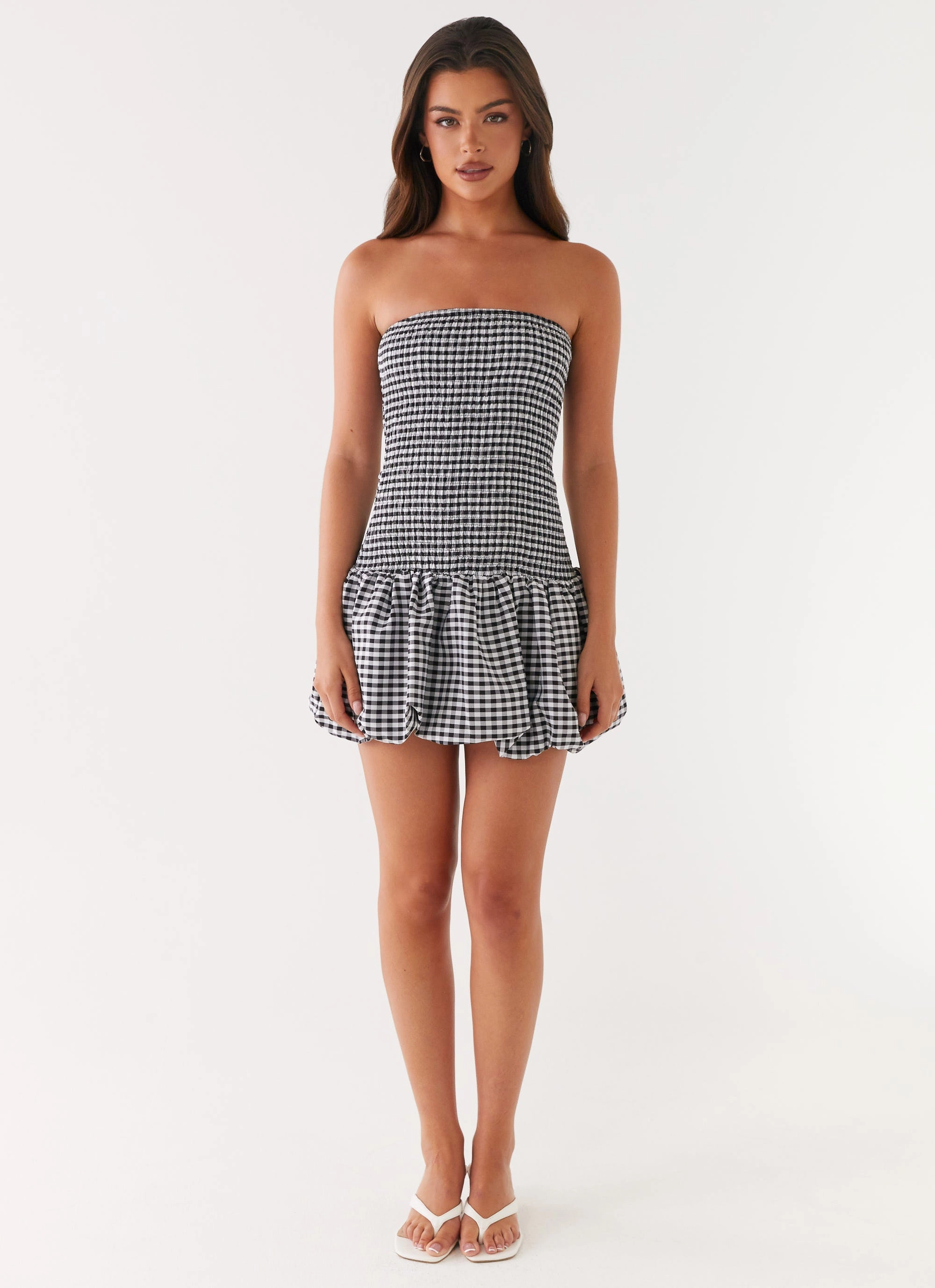 Martell Mini Dress - Black Gingham