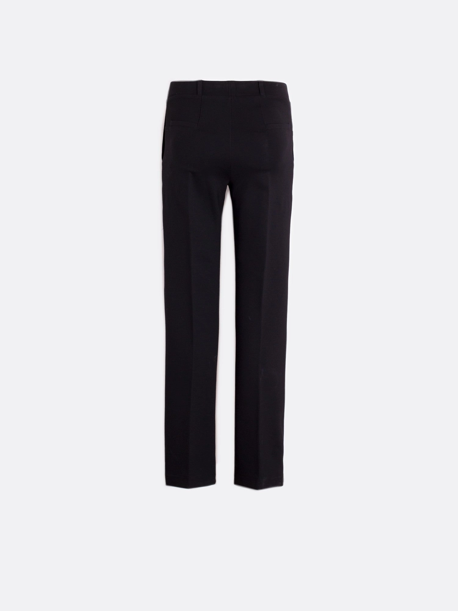 Zip Pocket Moisture Lock Technology Martina Embroidered Trouser in Punto Roma Black
