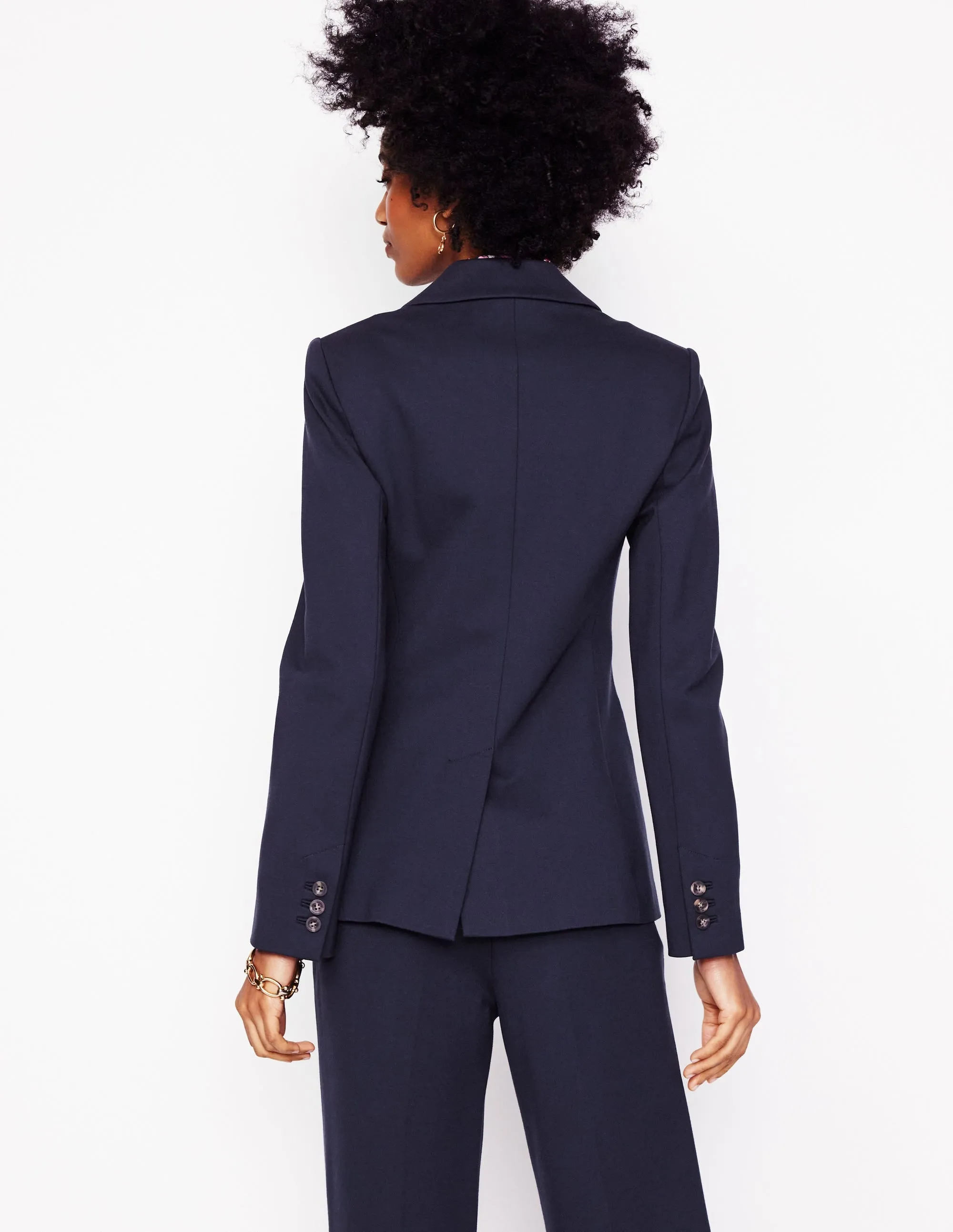 Eco Friendly Dye Process Marylebone Ponte Blazer-Navy