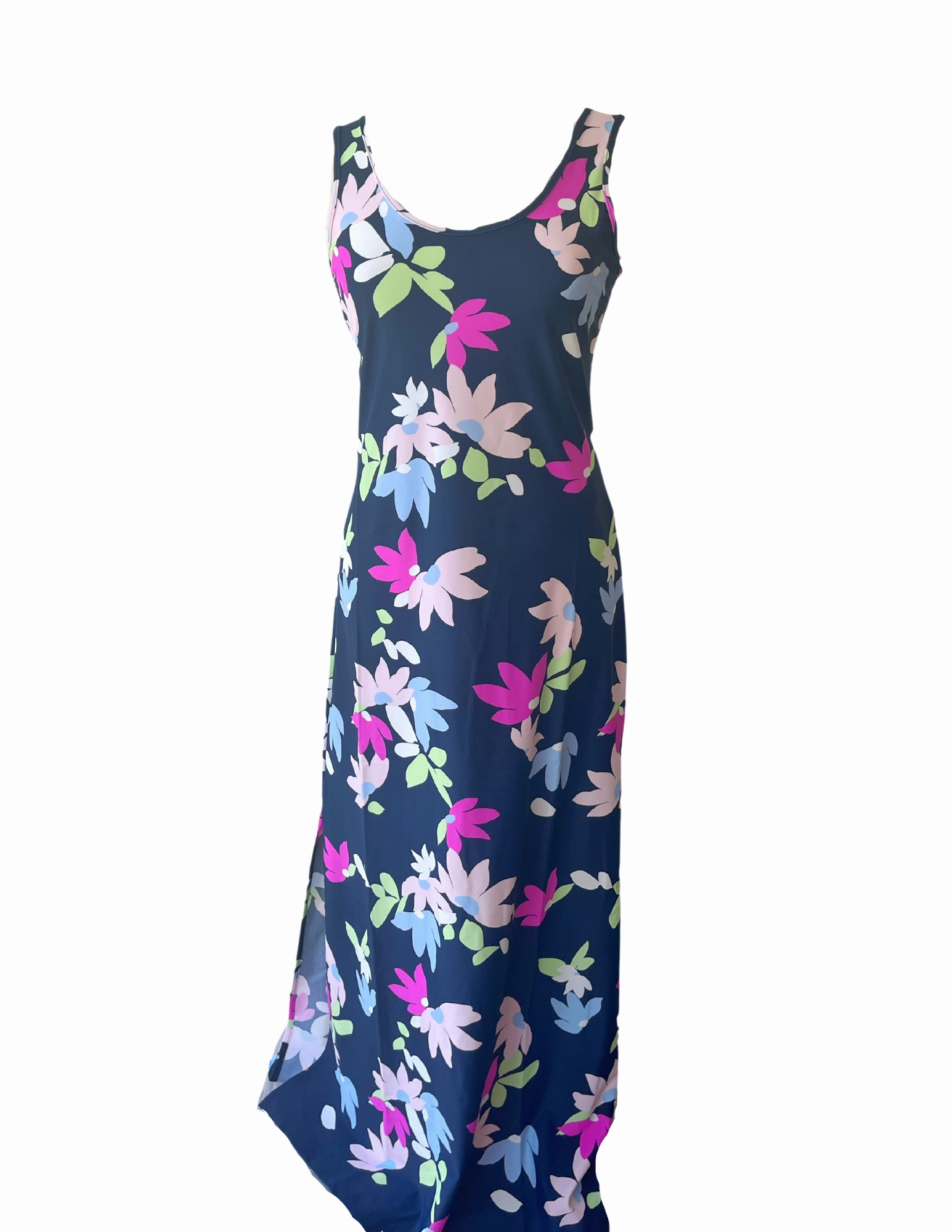 Maui Maxi Dress Falling Floral Lounge Base Layered Texture