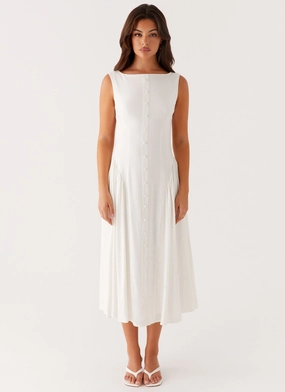 Maylah Midi Dress - White