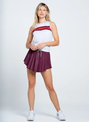 Metallic Stripe Tie Back Tank Unstructured Fit RecycledBlend