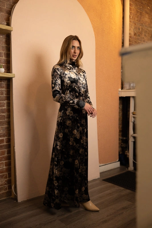 Light Drape Miami Velvet Dress