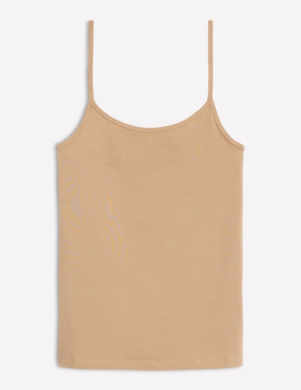 Plain Cami Top-Medium Beige Lightweight insulation Soft Touch Feel