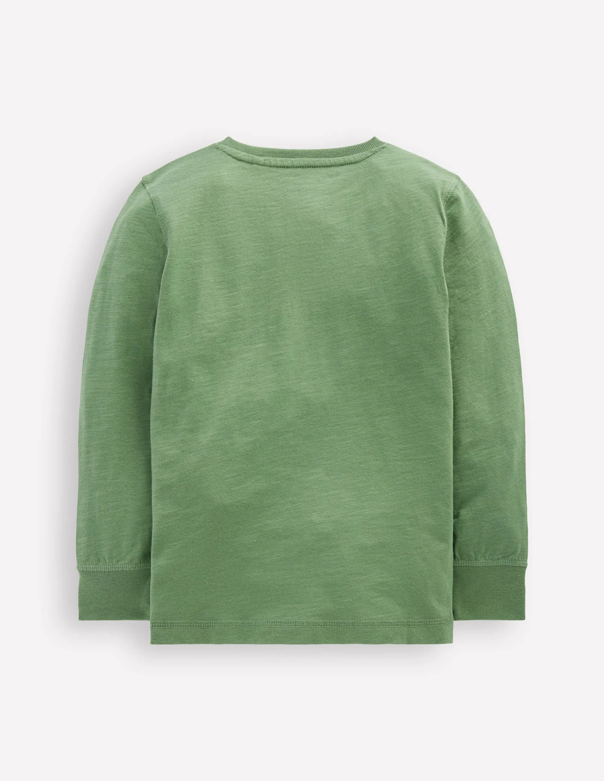 HighNeck Everyday Henley T-shirt-Newt Green