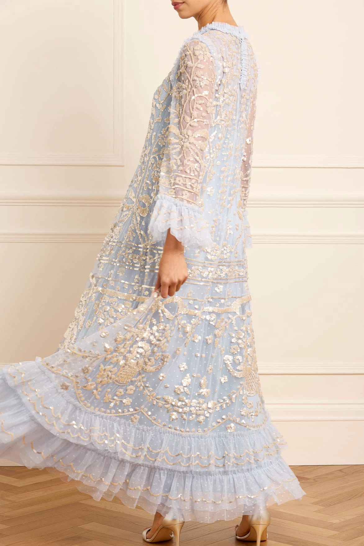 Celia Long Sleeve Ankle Gown Minimalist feel Fresh Look