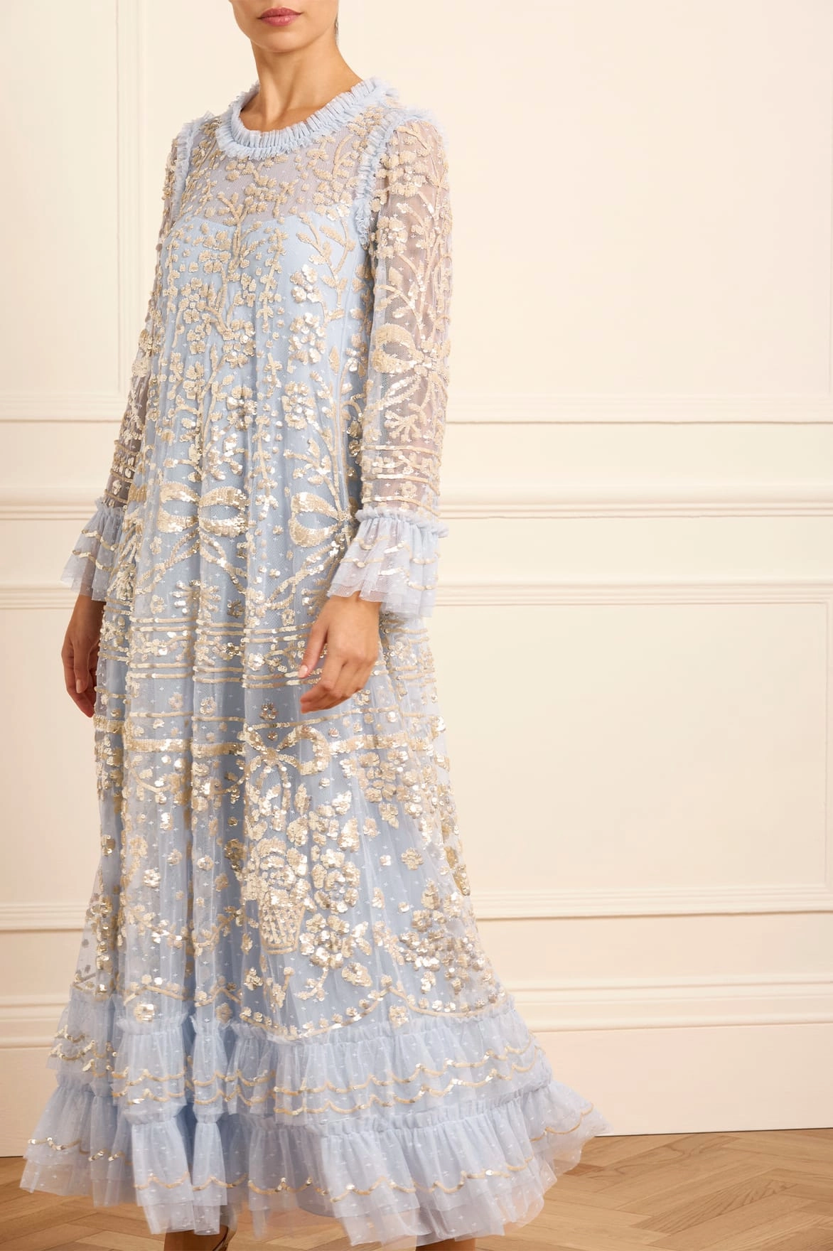 Simple Chic Celia Long Sleeve Ankle Gown