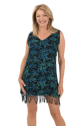 Midnight Riley Fringe Cover-Up Fade Resistant Treatment MicrofiberBlend