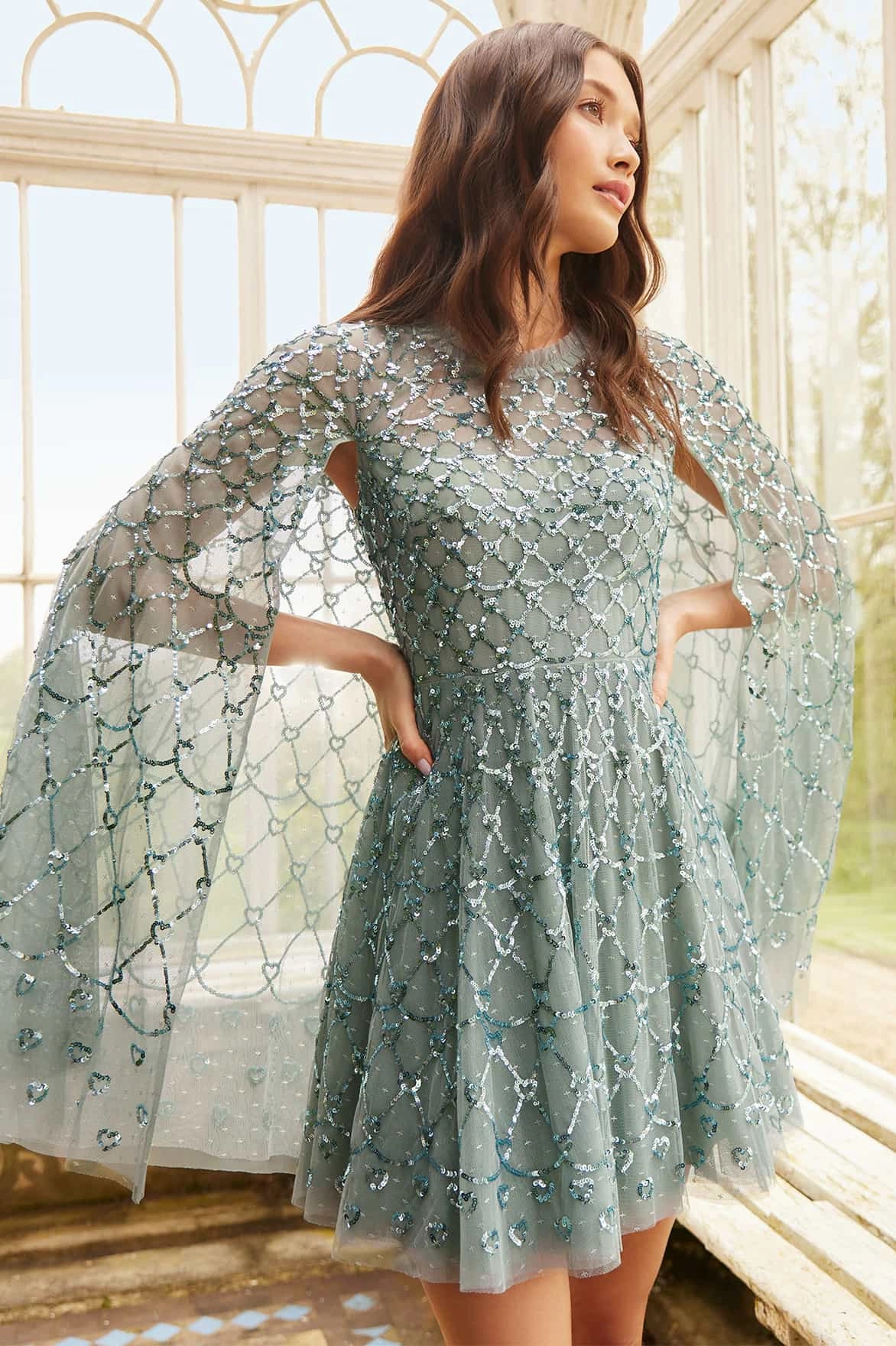 Pink Glow Modern Texture Heart Lattice Micro Mini Dress