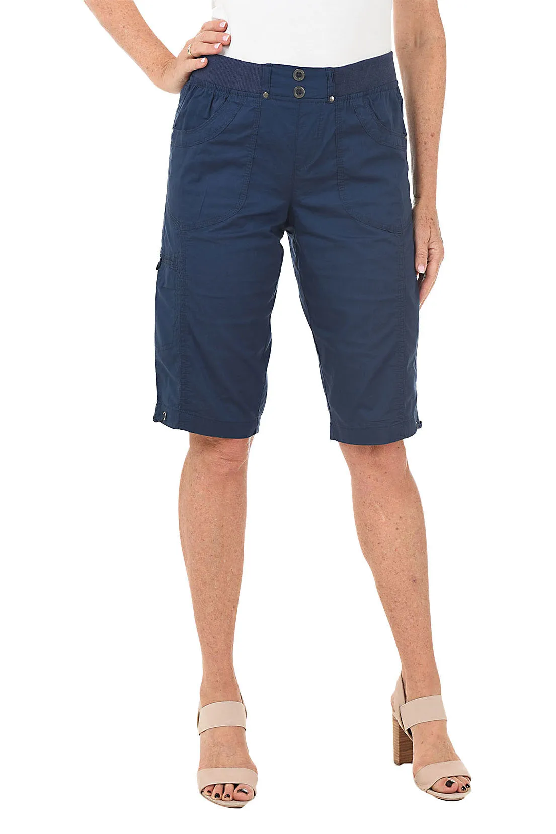 Vanessa Pull-On Grommet Skimmer Pant Quick Wash Durable Utility