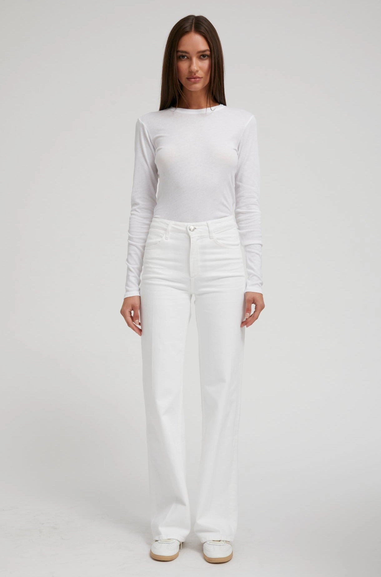 Billie Vintage Wide Leg Denim Wrinkle resistant fabric Flowy legs