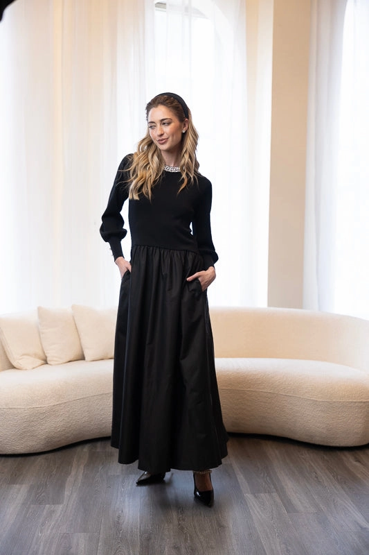 Mira MM Dress Subtle pattern ElasticWaistband