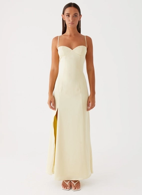 Miss Bloom Maxi Dress - Lemon