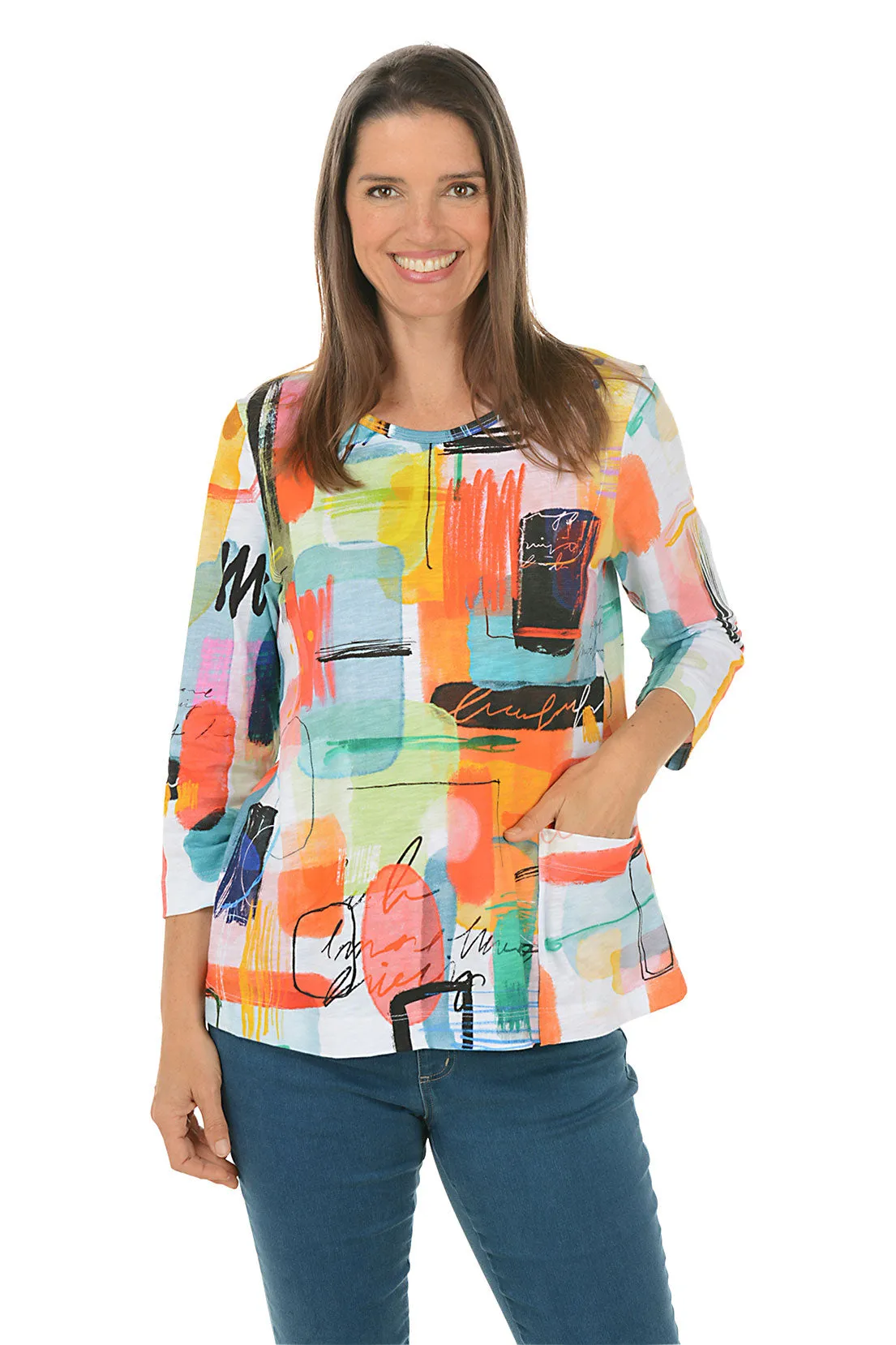 Modernist Slub Knit Single Pocket Top SoftKnit