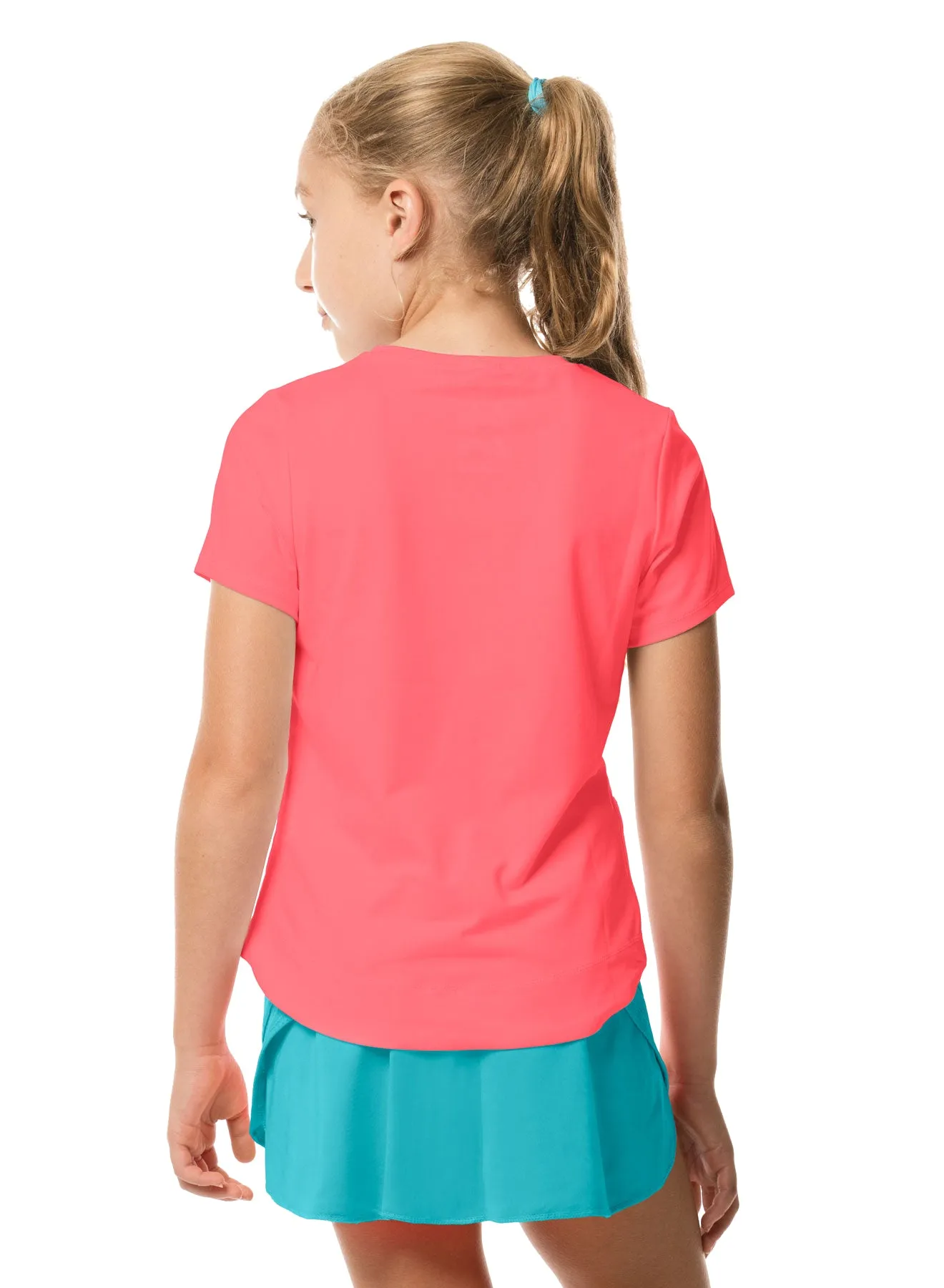 Dynamic High-Low Short Sleeve ReinforcedHem Stylish Tank