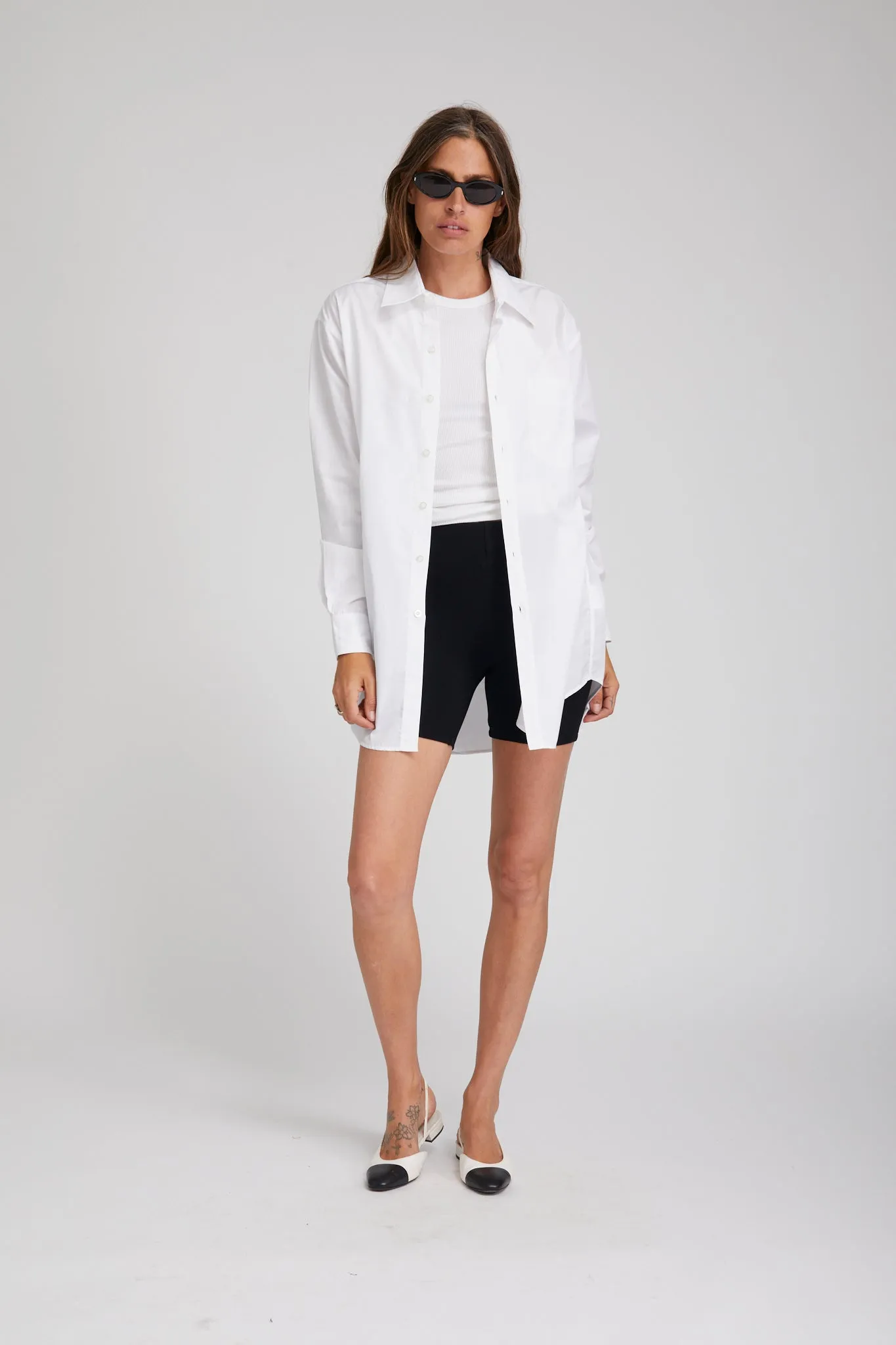 Relaxed Top RibbedTexture Black City Jersey Bike Shorts