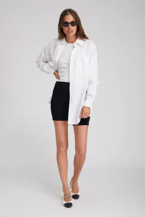 Black City Jersey Bike Shorts High-waisted button fly