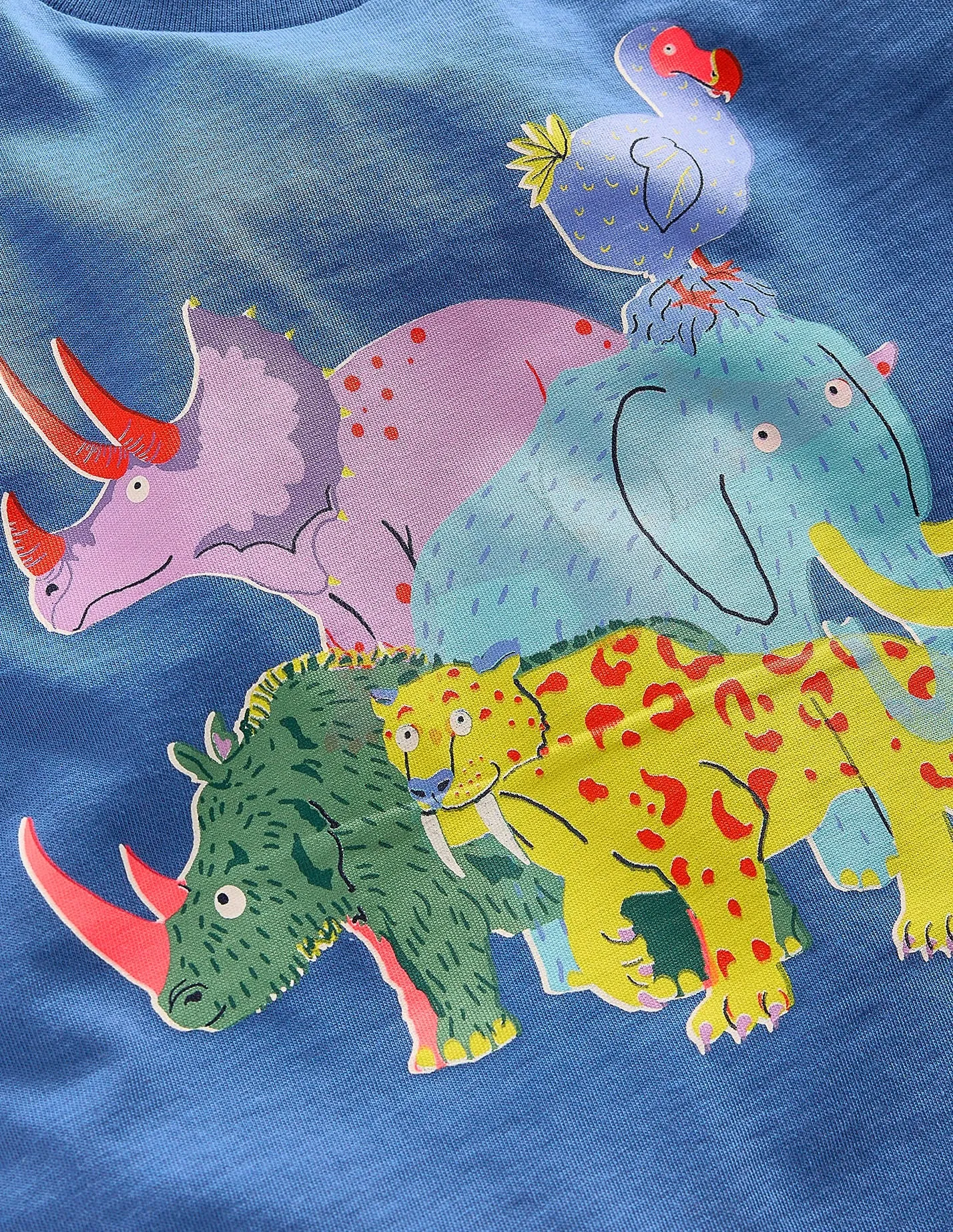 Short Sleeve Riso T-Shirt-Delft Extinct Animals Cold Weather DurableCollarStays