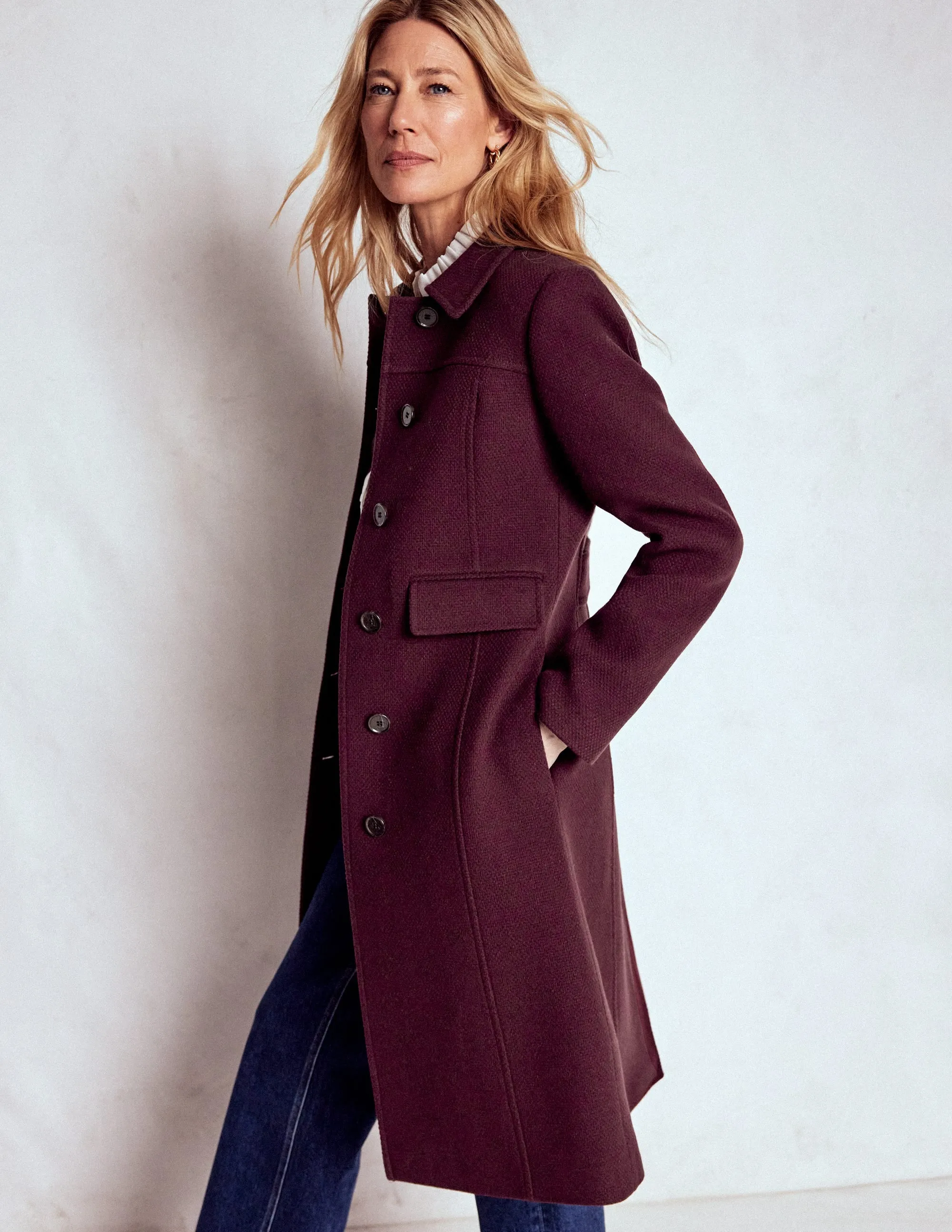 Ergonomic Sleeve Shaping All Day Comfort St Albans Coat-Dark Cherry