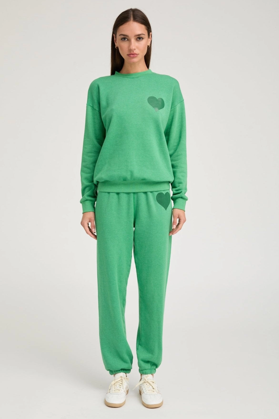 Jade Heart Sweatpants Reinforced Buttonholes Quick Access Slit