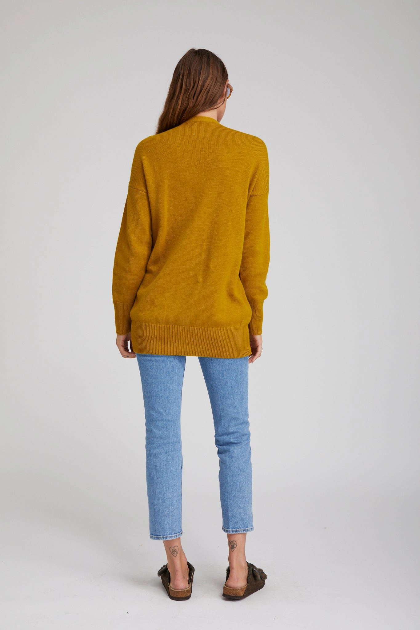 MidweightKnit Sustainable Cotton Vinaigrette Cashmere Long Cardigan