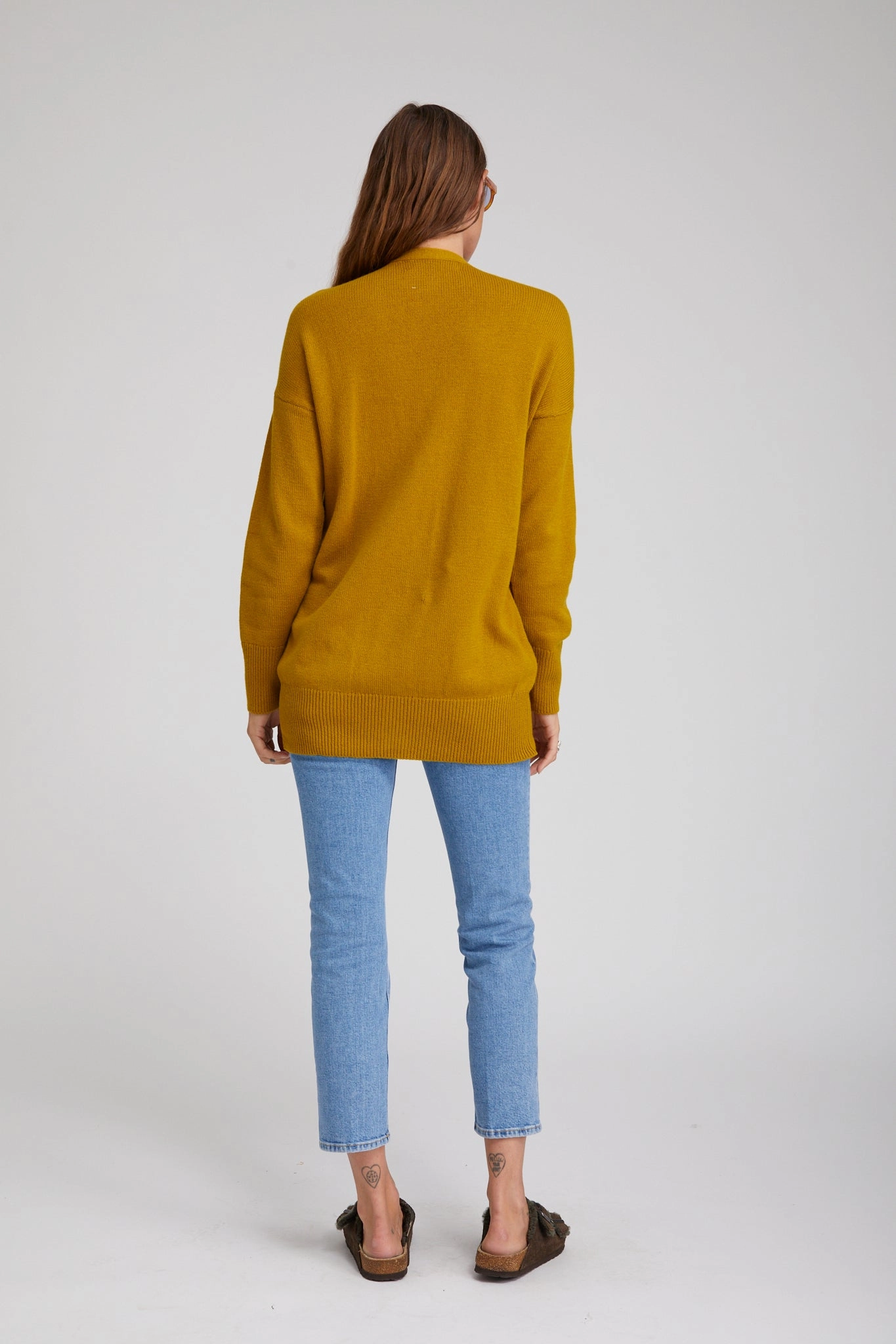 Chic Look Vinaigrette Cashmere Long Cardigan