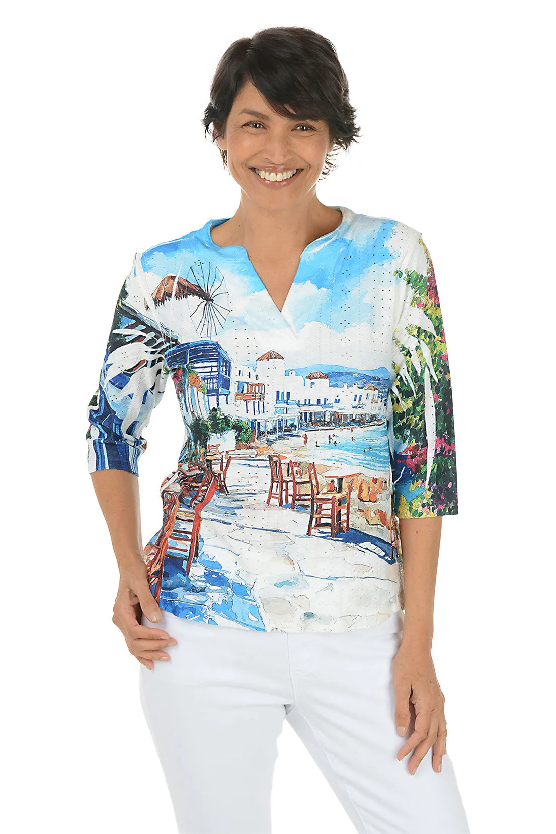 Mykonos High-Low Eyelet Top AbrasionResistant