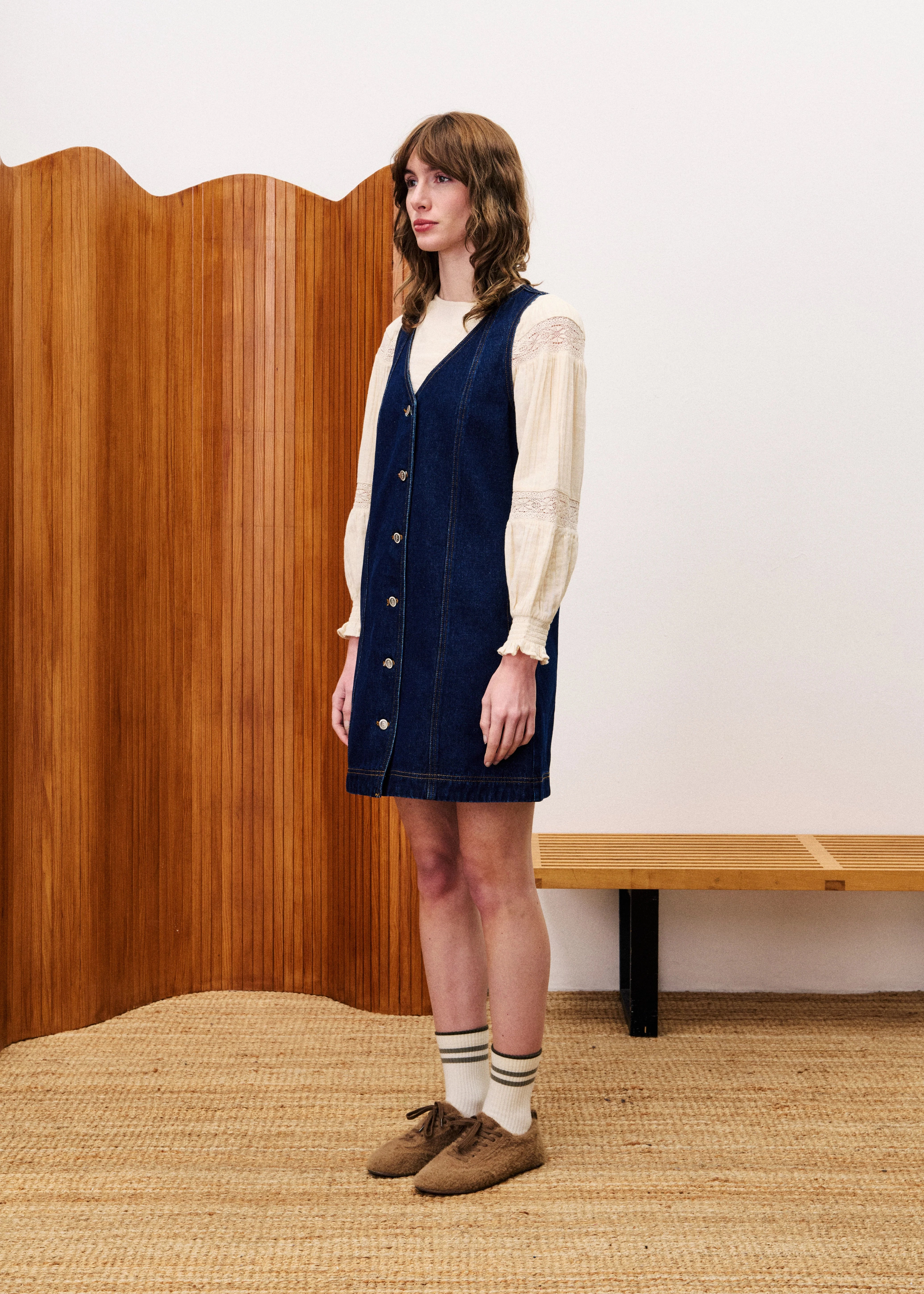 Slim Sunny Vibes Festival Outfit Fresh casual NALA DENIM MINI DRESS