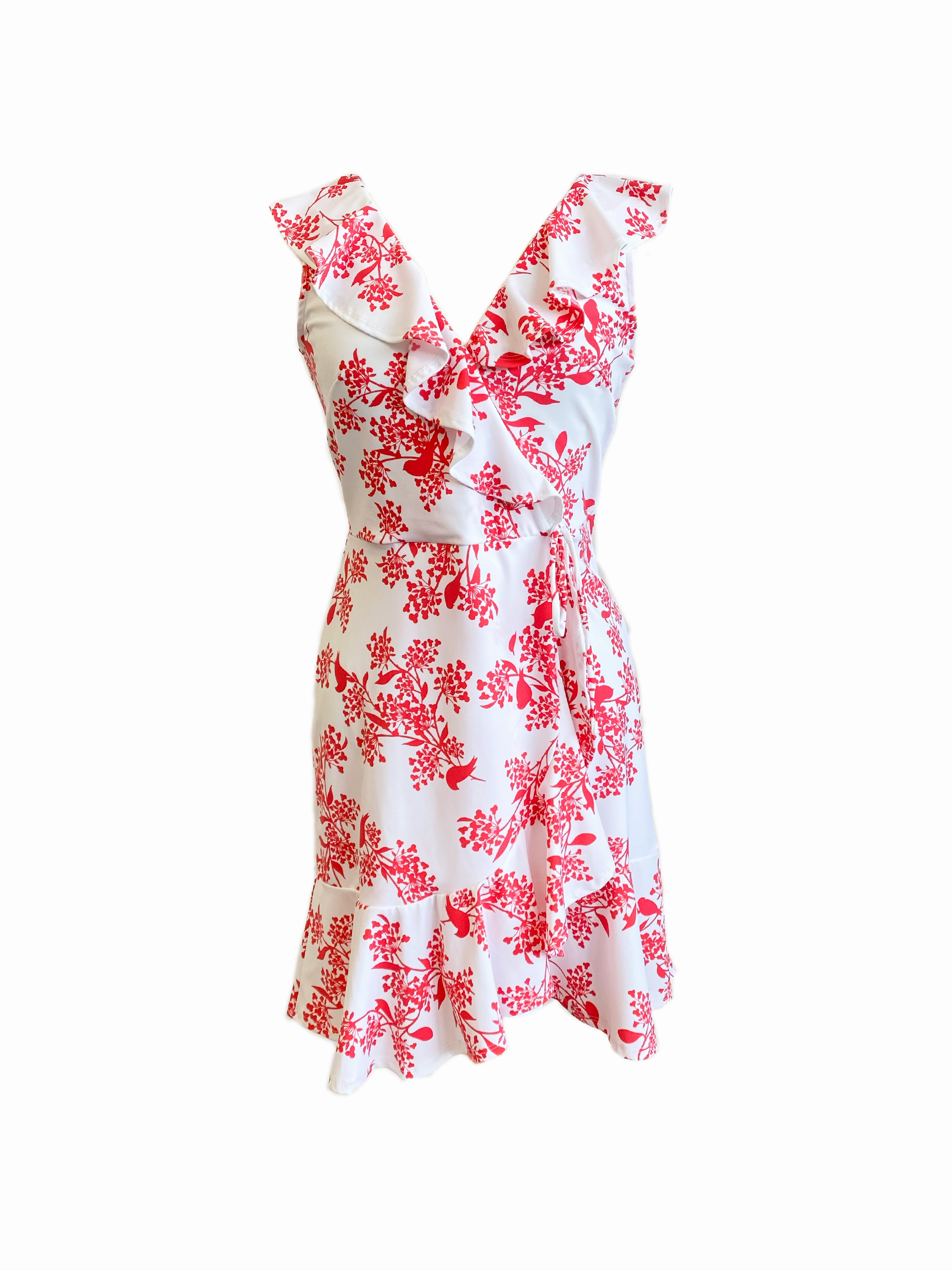 Shade Soft Naples Faux Wrap Dress Birds of Paradise Dark Coral