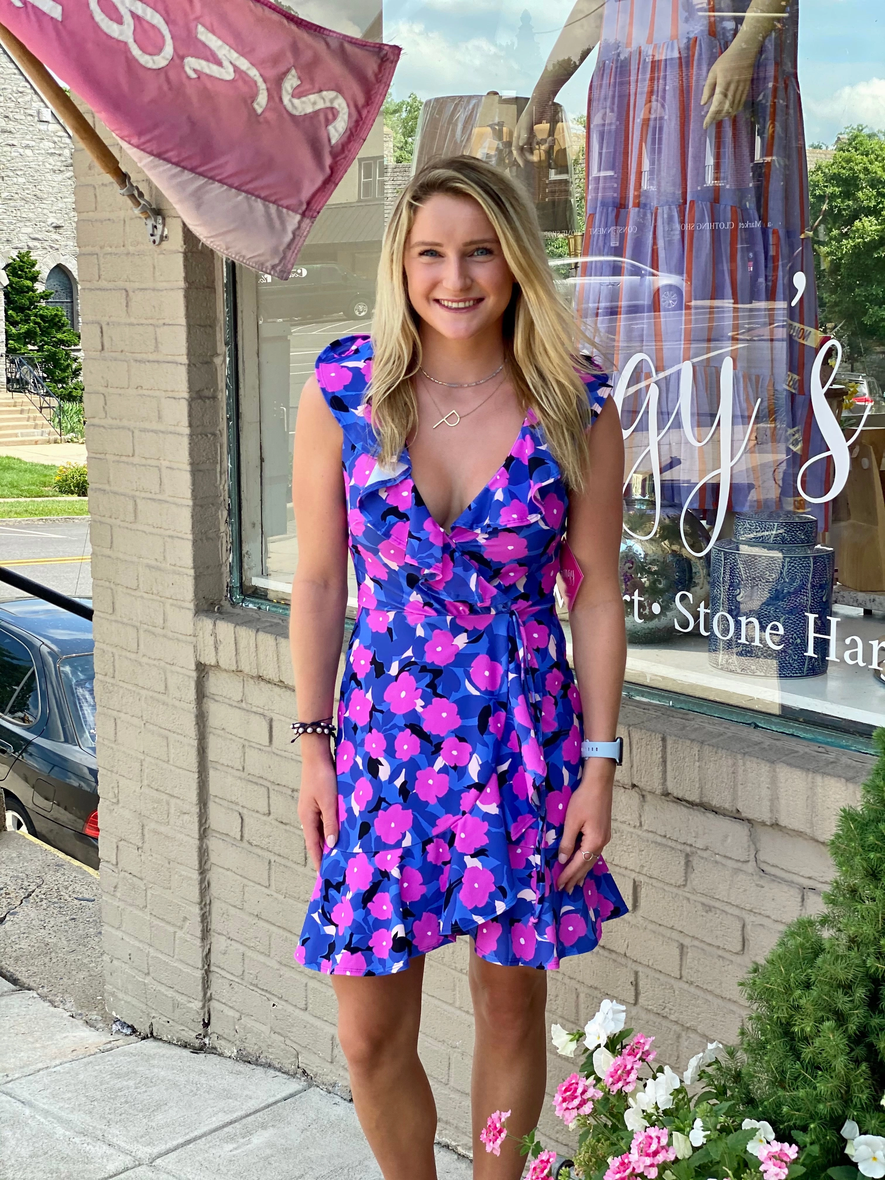 Naples Faux Wrap Dress Impatiens Minimalist Fit