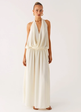 Narlah Halter Maxi Dress - Ivory