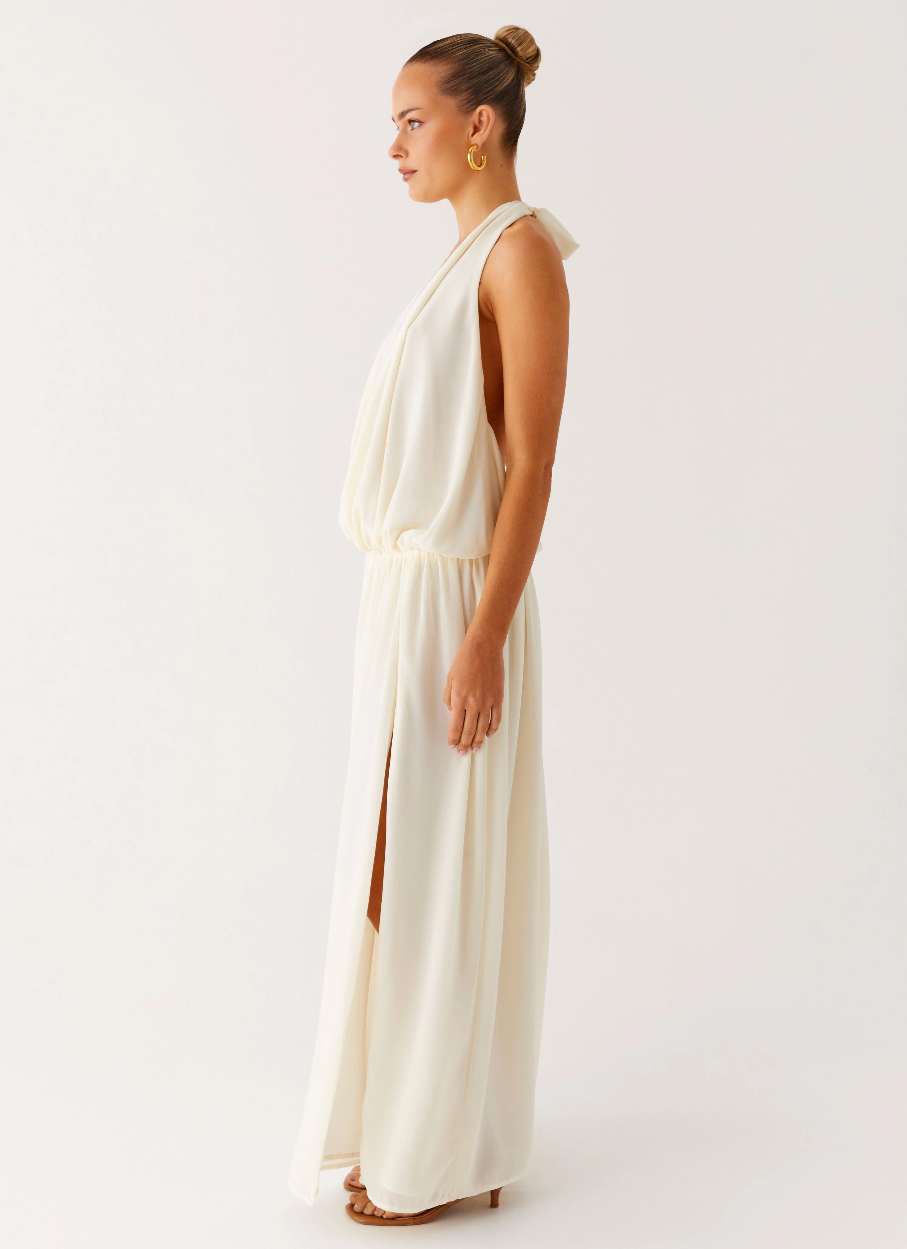 Narlah Halter Maxi Dress - Ivory