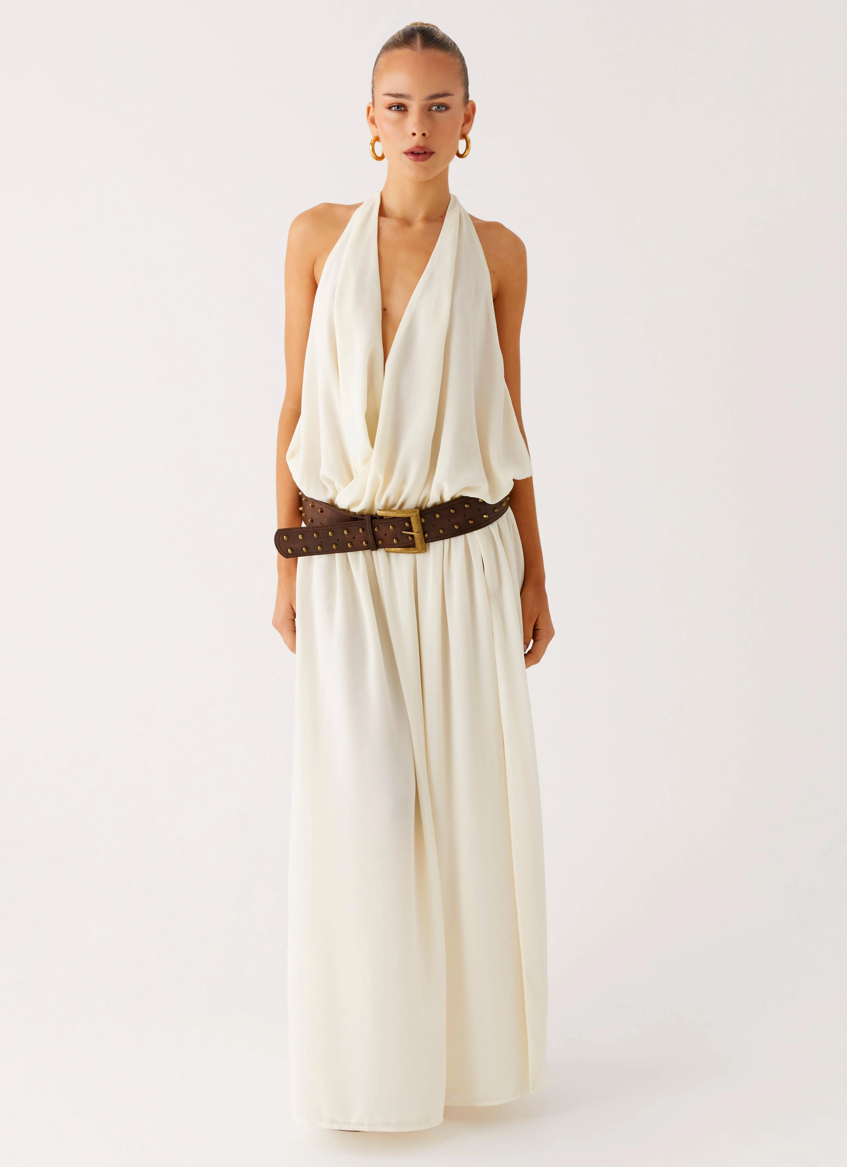Narlah Halter Maxi Dress - Ivory