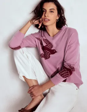 Natasha Novelty Jumper-Swooping Swallow High Elasticity Fiber Daily Comforted