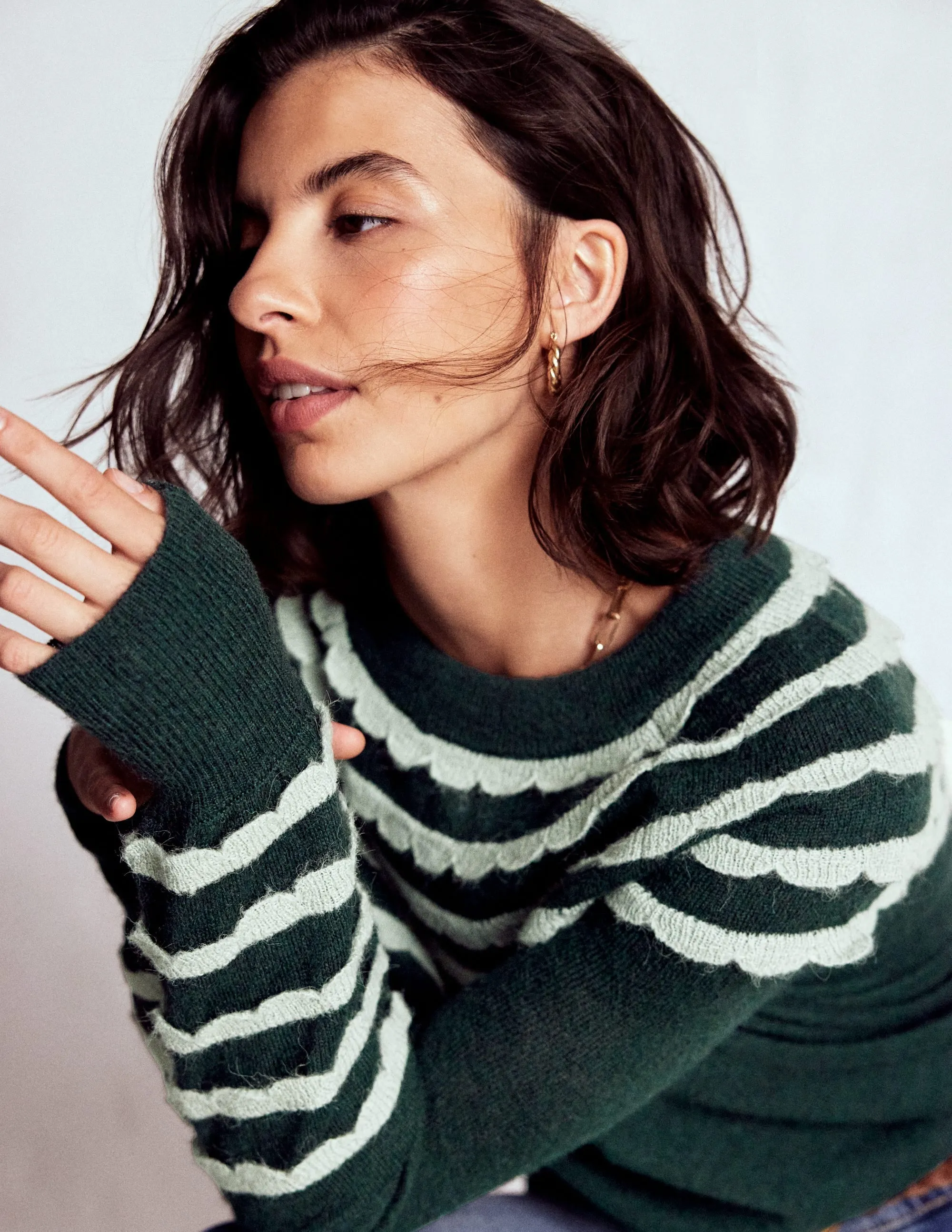 Everyday Style Alice Fluffy Raglan Jumper-Botanical Garden